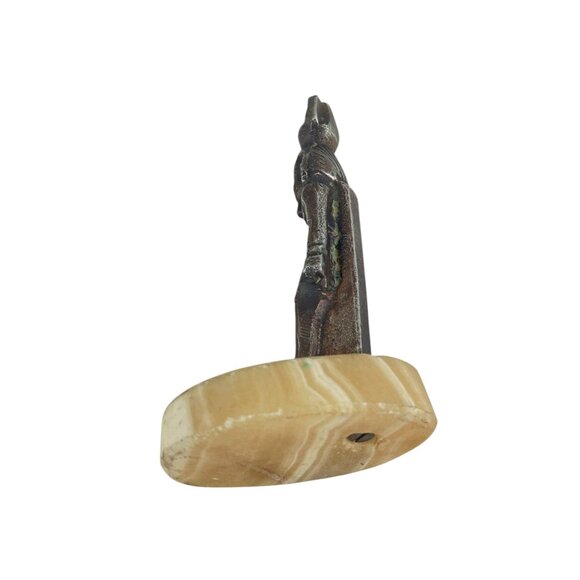 Ancient Egyptian Style Figurine With Stone Base Vintage - Picture 3 of 10